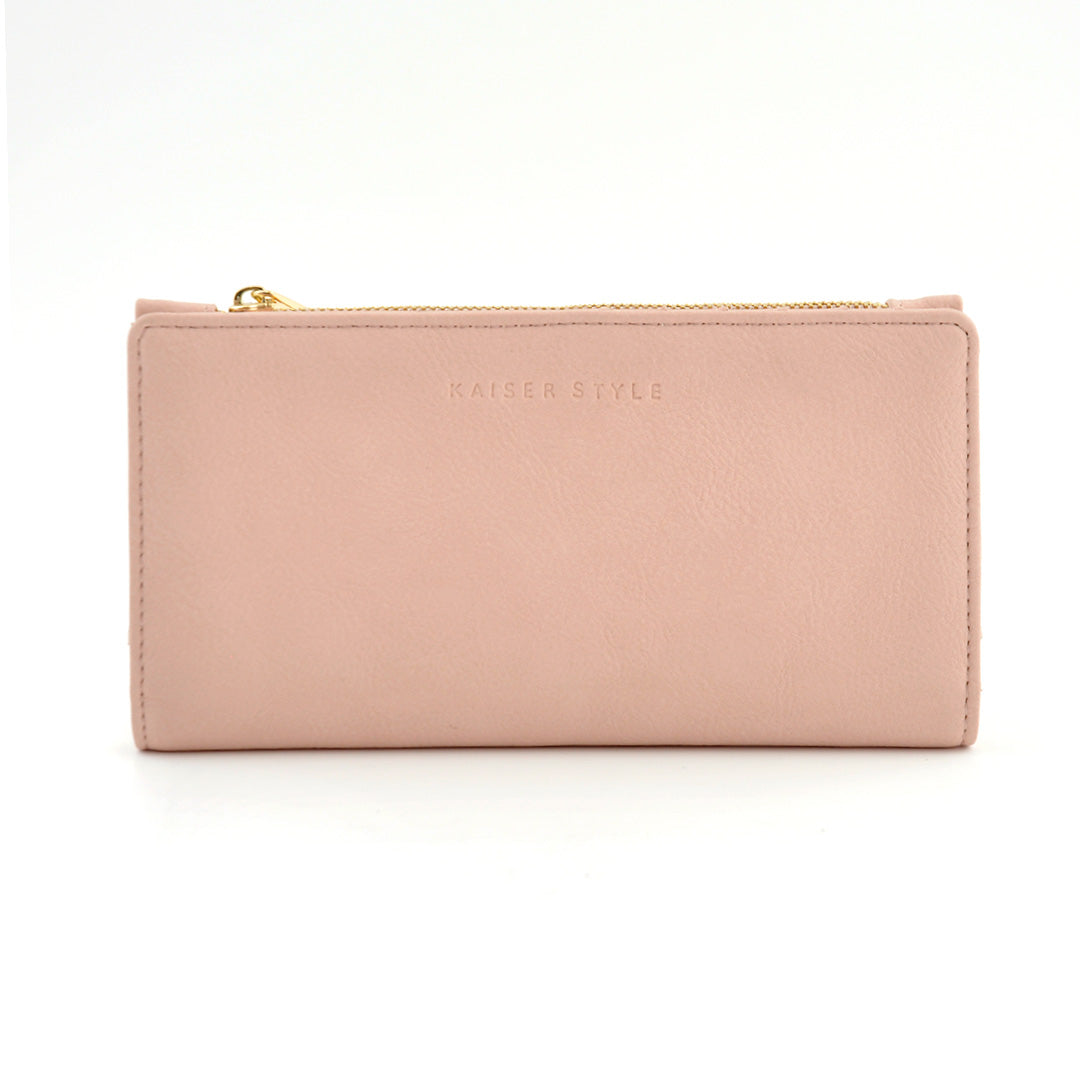 Faux Leather Purse - Pink